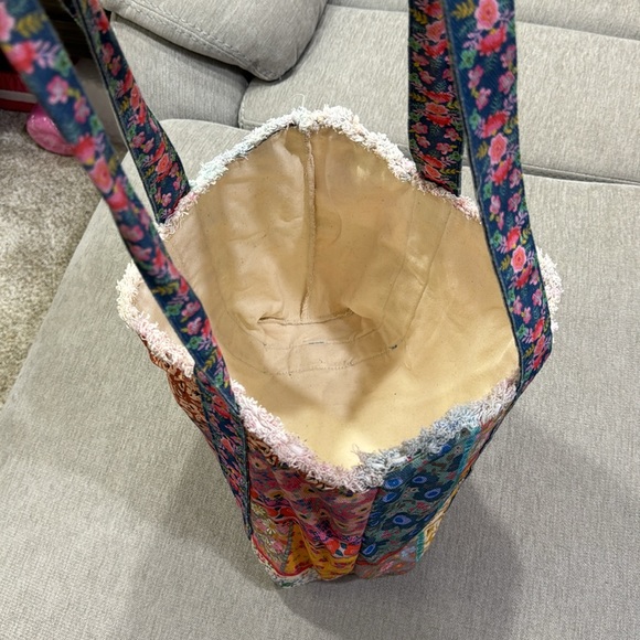 Tote Bag Colorful Patchwork Pattern hand Bag beach bag - Picture 8 of 13